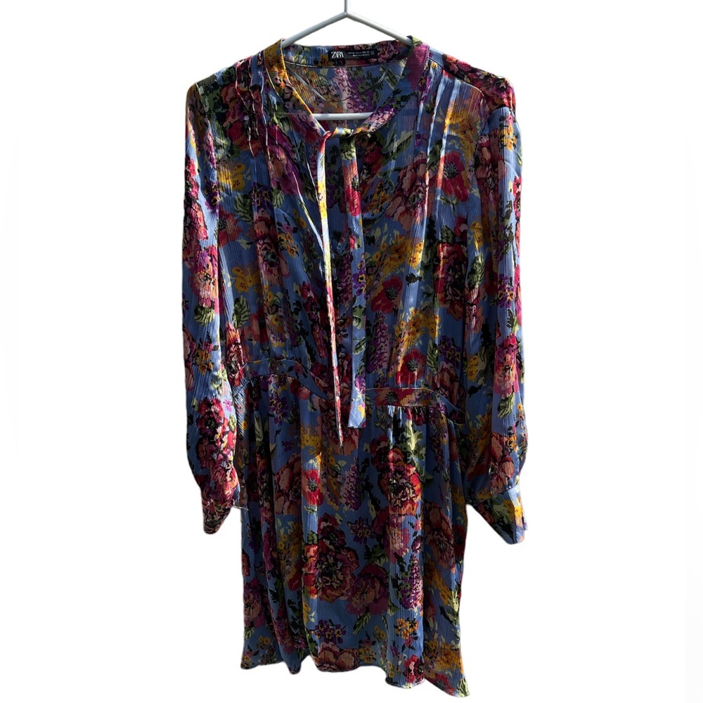 Silky feel floral dress